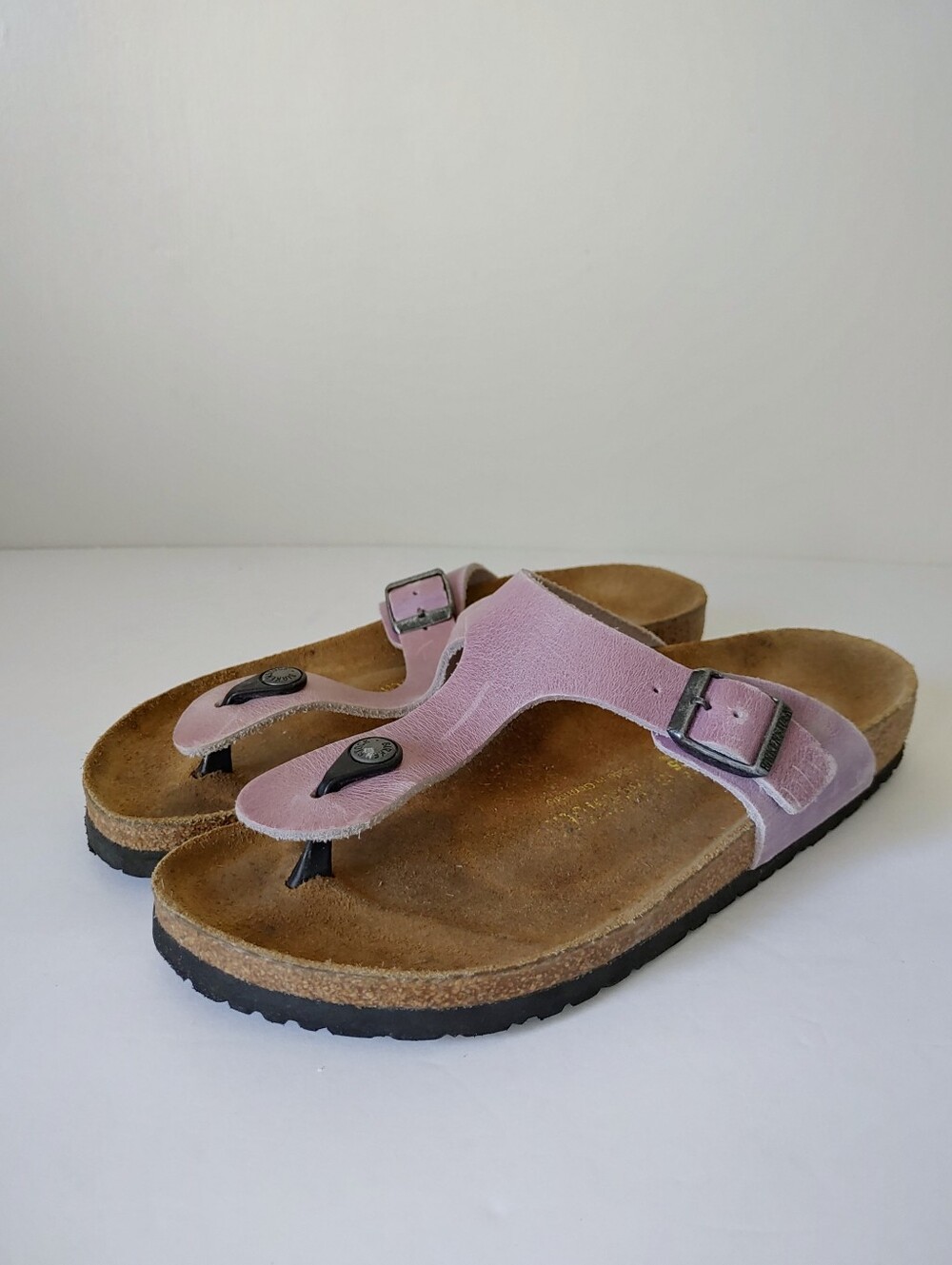 Birkenstock Gizeh Nubuck Leather Sandals Thong Strap Lavender Size EU 41 US 10